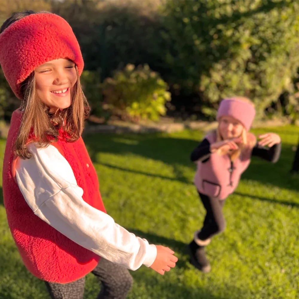 Alwero  Kinder Wollweste 'TYB'  Coral - Image 2