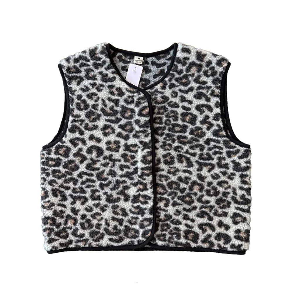Alwero  Kinder Wollweste 'TYB'  Leopard White