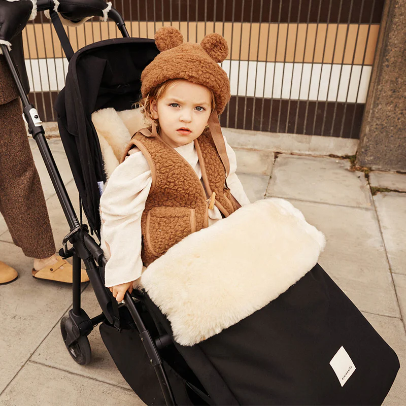 BINIBAMBA  Schaffell Kinderwagen Fusssack  Milk - Image 14