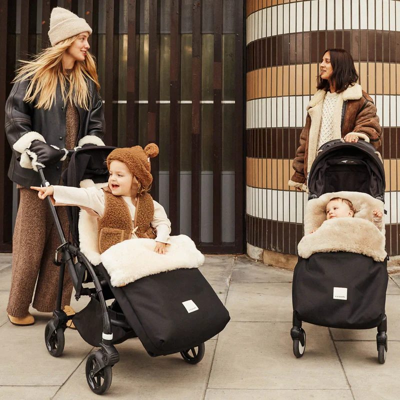 BINIBAMBA  Schaffell Kinderwagen Fusssack  Milk - Image 5