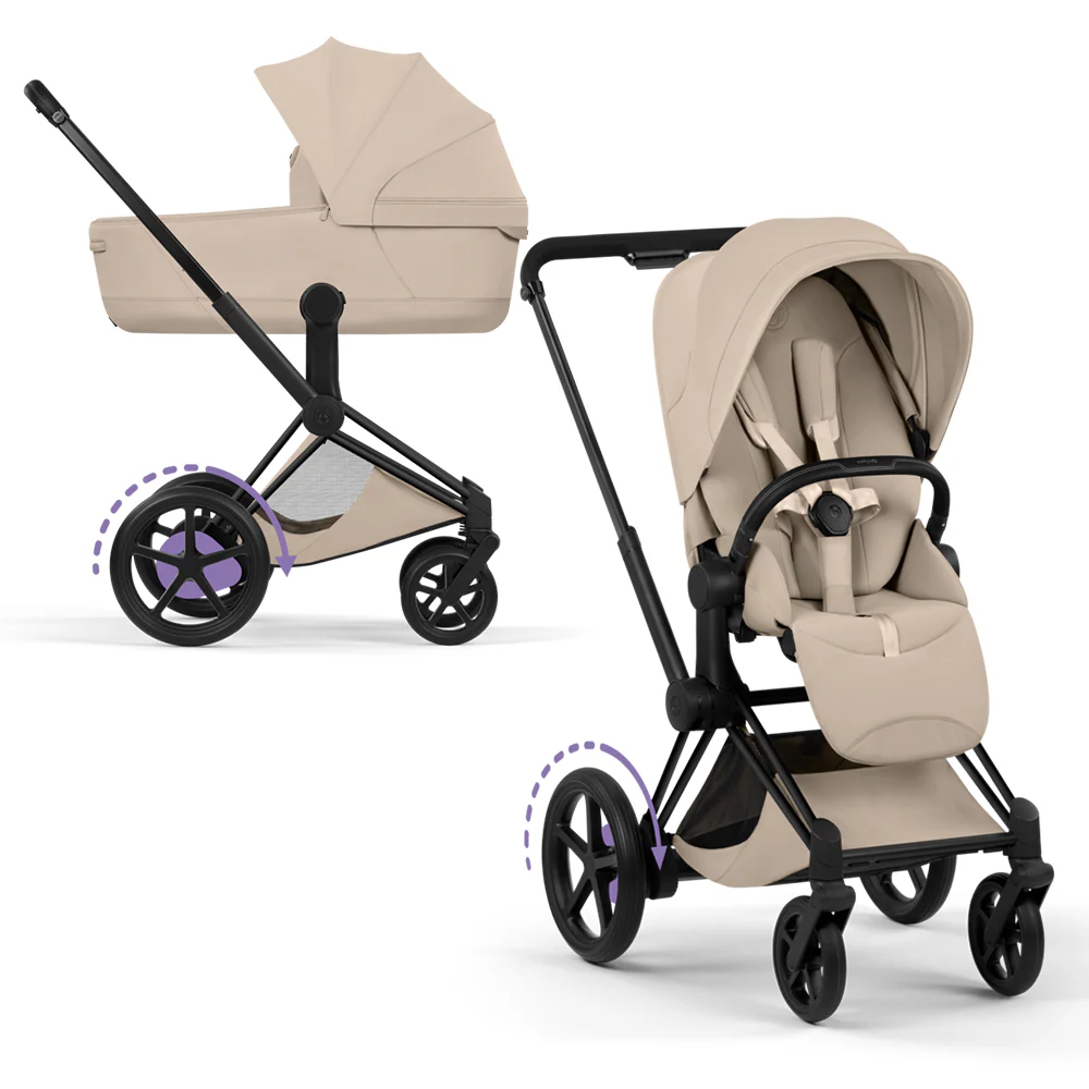 Cybex  e-Priam Style Matt Black/Cozy Beige