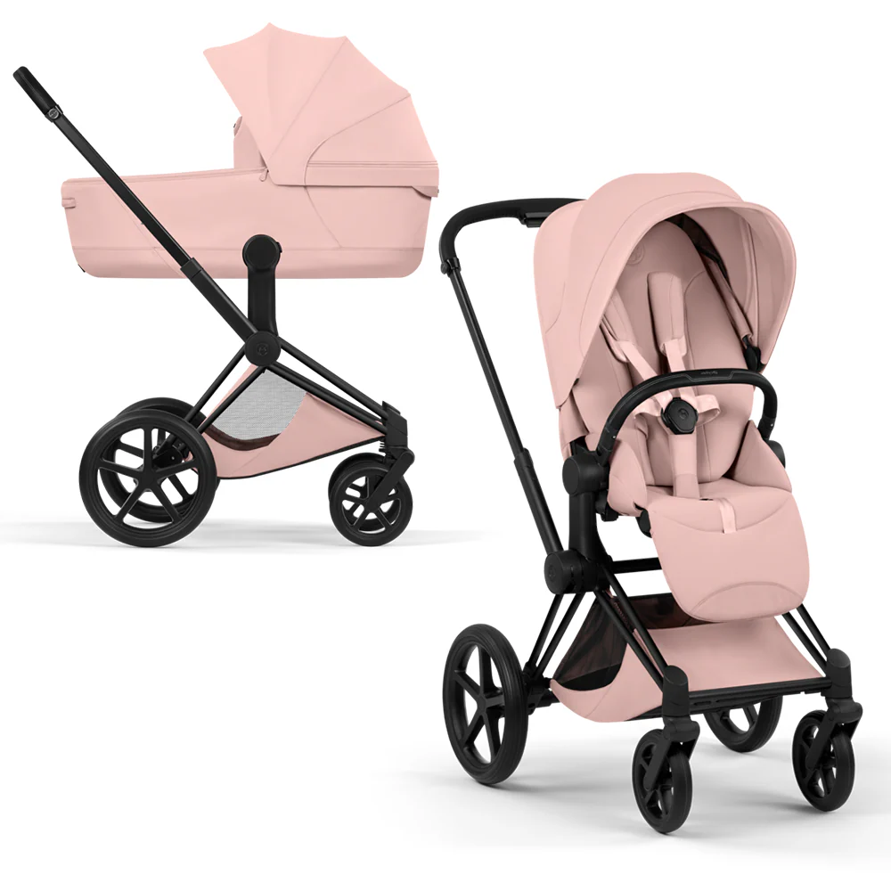 Cybex  Priam Style Matt Black/Peach Pink