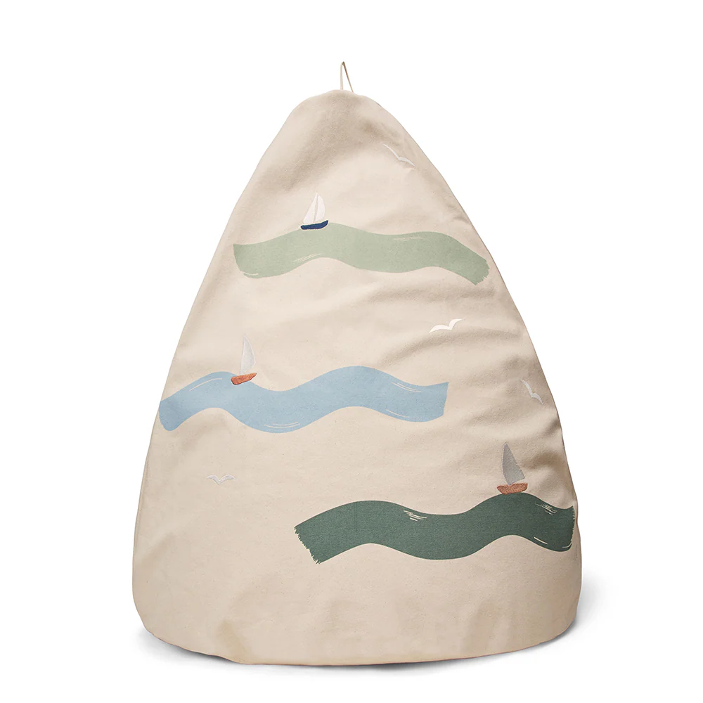Dear April Bestickter Sitzsack 'Bay' Big Waves