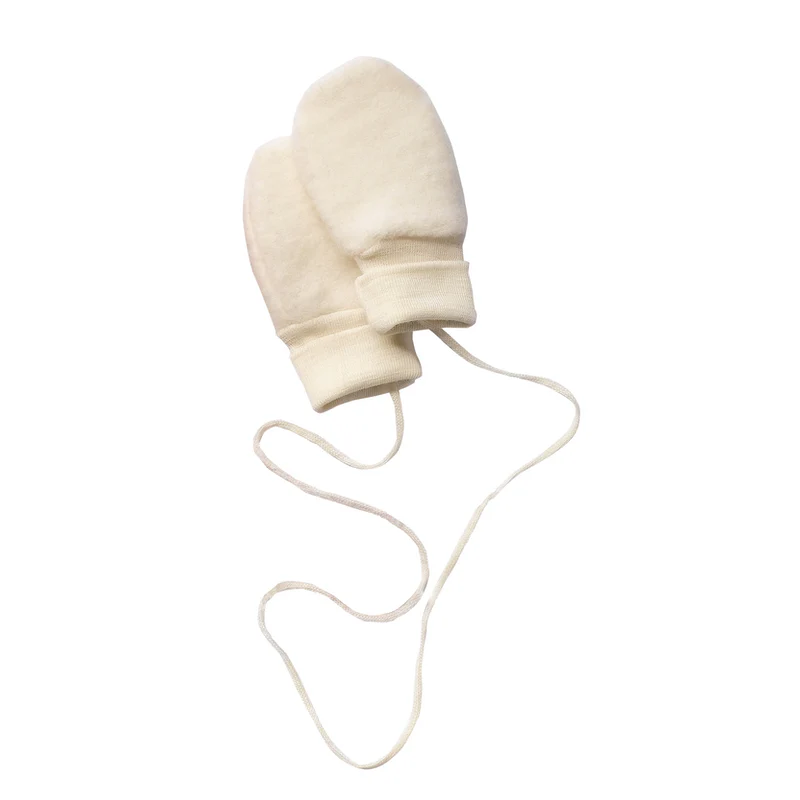Engel  Baby Wollfleece Fäustlinge  Natur