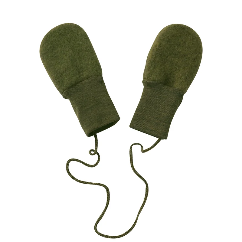 Engel  Baby Wollfleece Fäustlinge  Schilf Melange