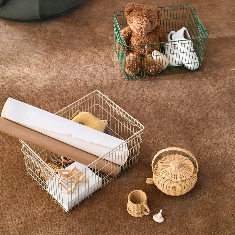 Ferm Living 2er Set Stapelbarer Aufbewahrungskorb 'Cala' Cashmere - Image 4