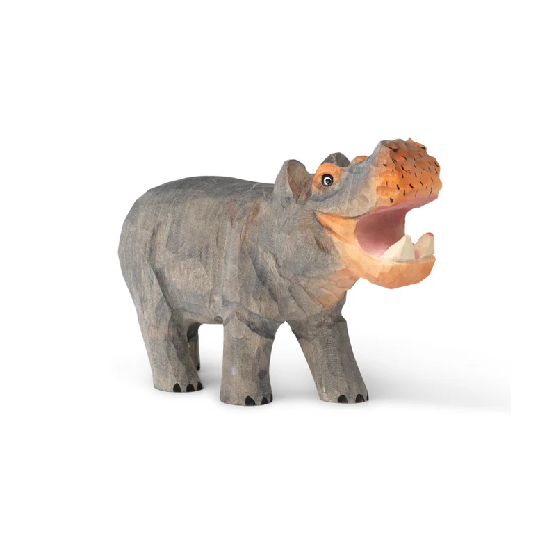 Ferm Living  Holz Hippo  Grau