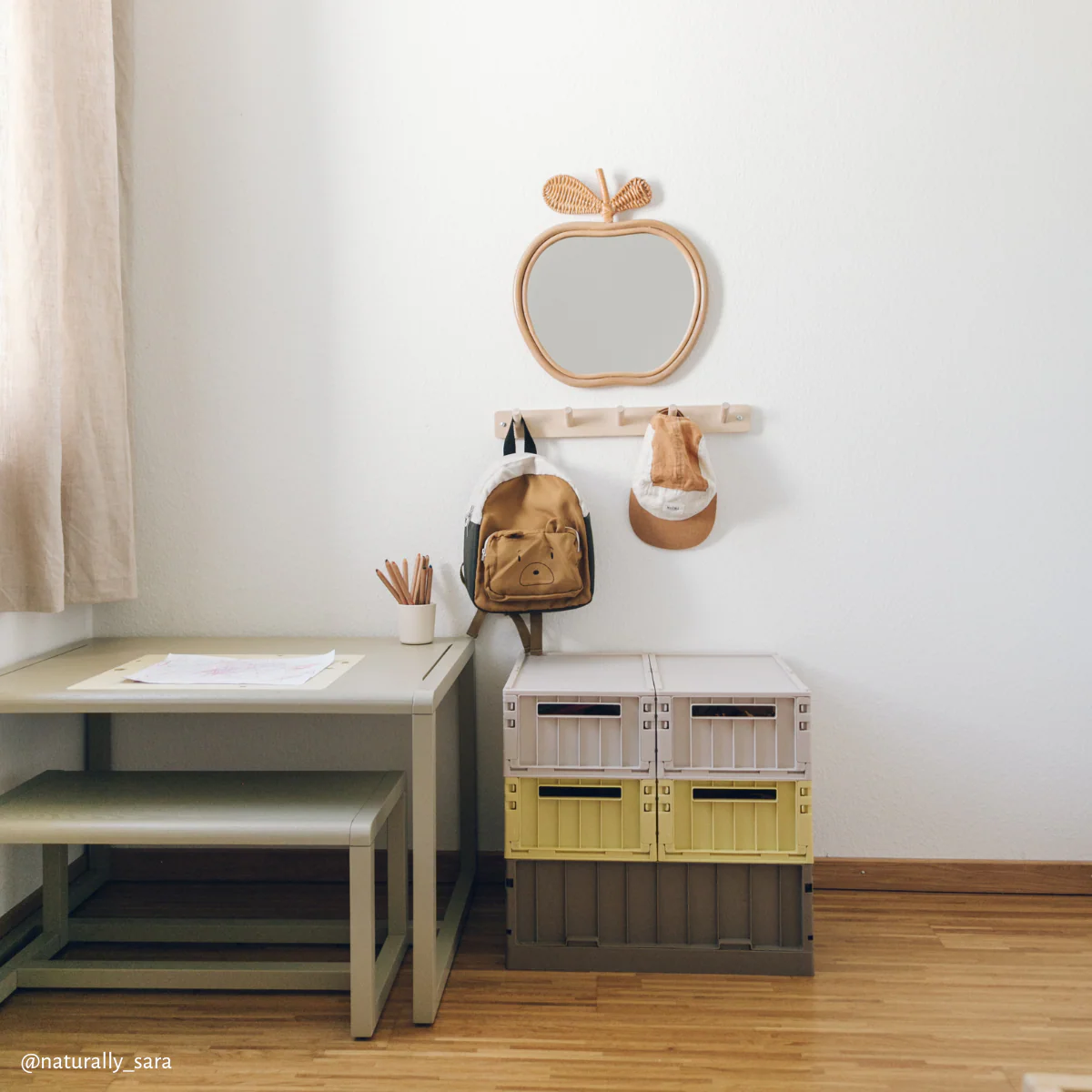 Ferm Living  Spiegel 'Apple'  Natural - Image 3