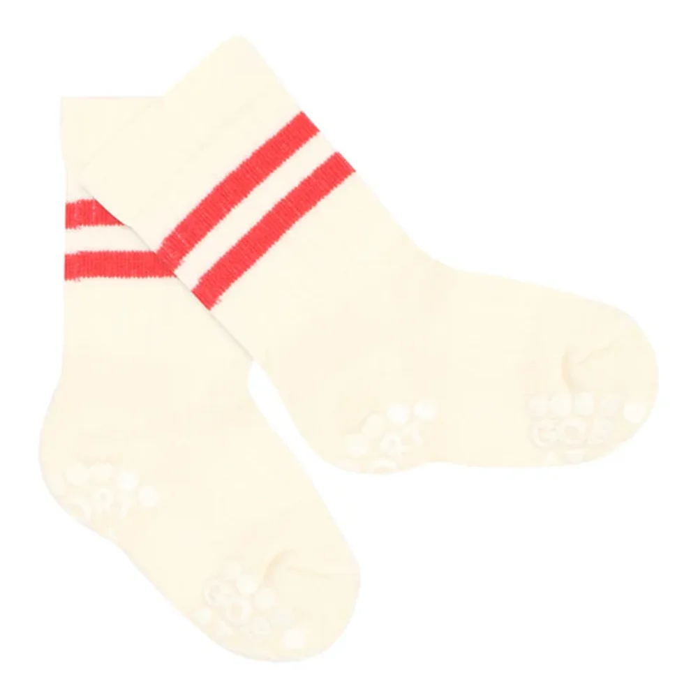 GoBabyGo Rutschfeste Grip-Sportsocken aus Baumwolle Red