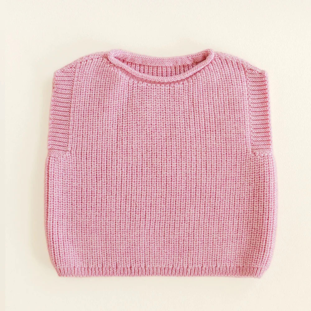 Hvid  Baby Strickweste 'Harvey'  Cotton Candy