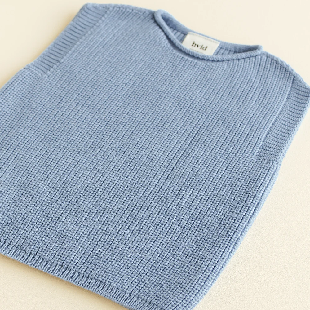 Hvid  Baby Strickweste 'Harvey' Light Blue - Image 3