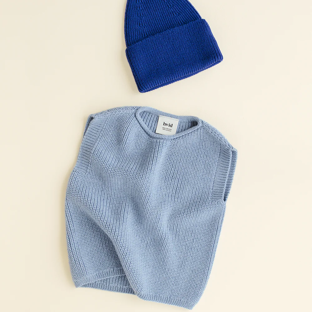 Hvid  Baby Strickweste 'Harvey' Light Blue - Image 5
