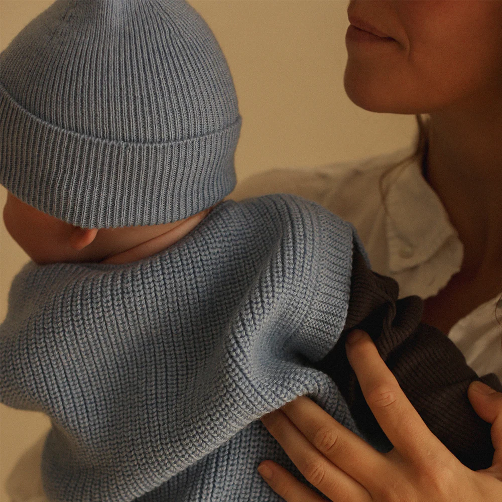 Hvid  Baby Strickweste 'Harvey' Light Blue - Image 6