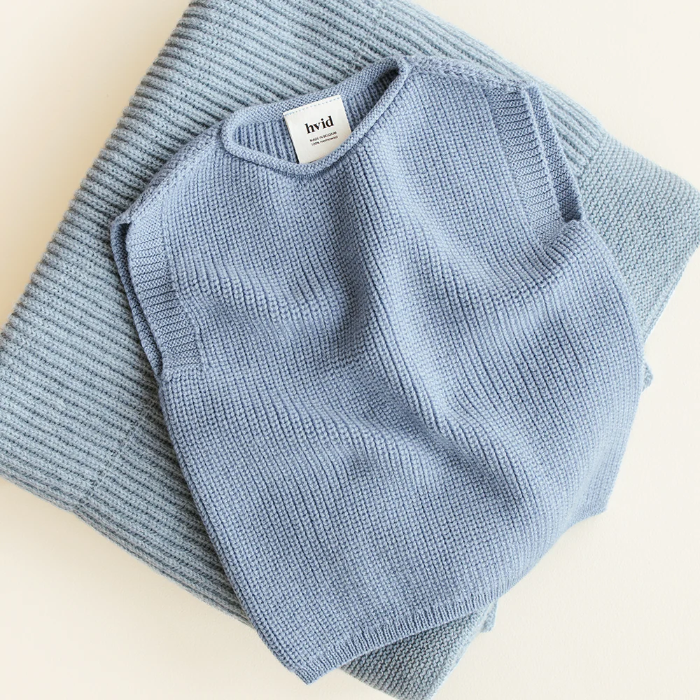 Hvid  Baby Strickweste 'Harvey' Light Blue - Image 7