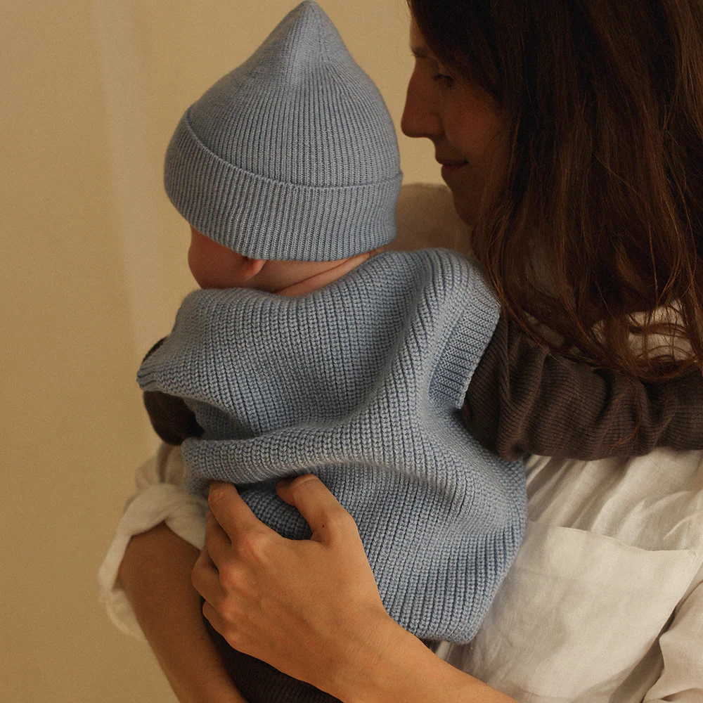 Hvid  Baby Strickweste 'Harvey' Light Blue - Image 8