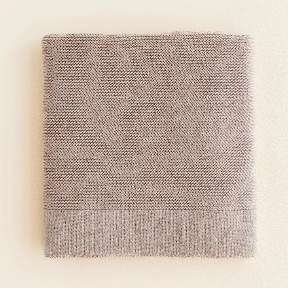 Hvid  Babydecke 'Gust'  Sand