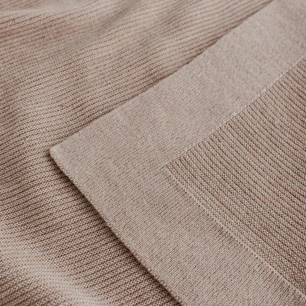 Hvid  Babydecke 'Gust'  Sand - Image 3