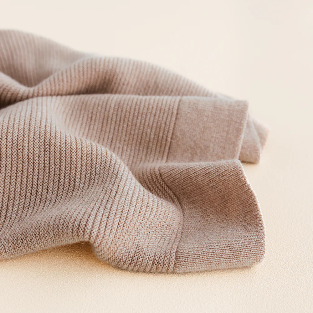 Hvid  Babydecke 'Gust'  Sand - Image 6
