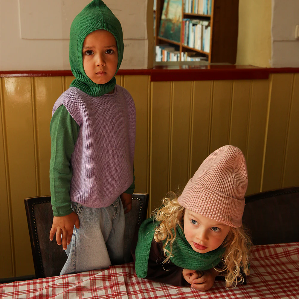 Hvid  Kinder Strickweste 'Harvey'  Lilac - Image 5