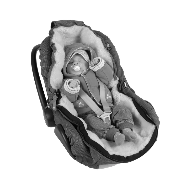 Kaiser Lammfell Fusssack 'Emma' für Babyschale/Babywanne Sand Melange - Image 5