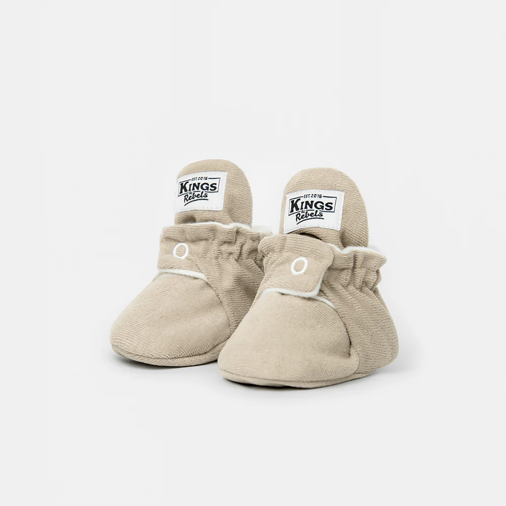 Kings & Rebels Baby Booties 'Gamuza' Ivory