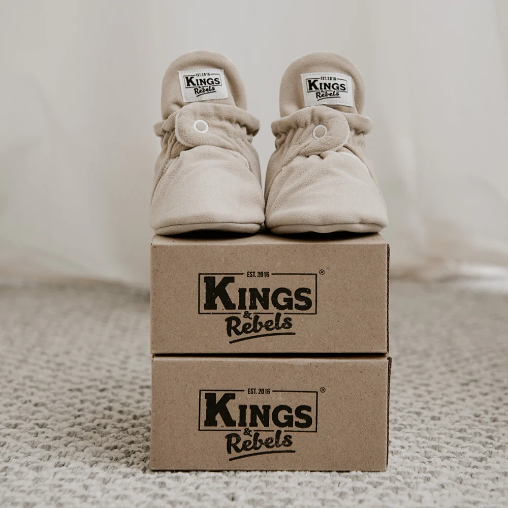 Kings & Rebels Baby Booties 'Gamuza' Ivory - Image 15