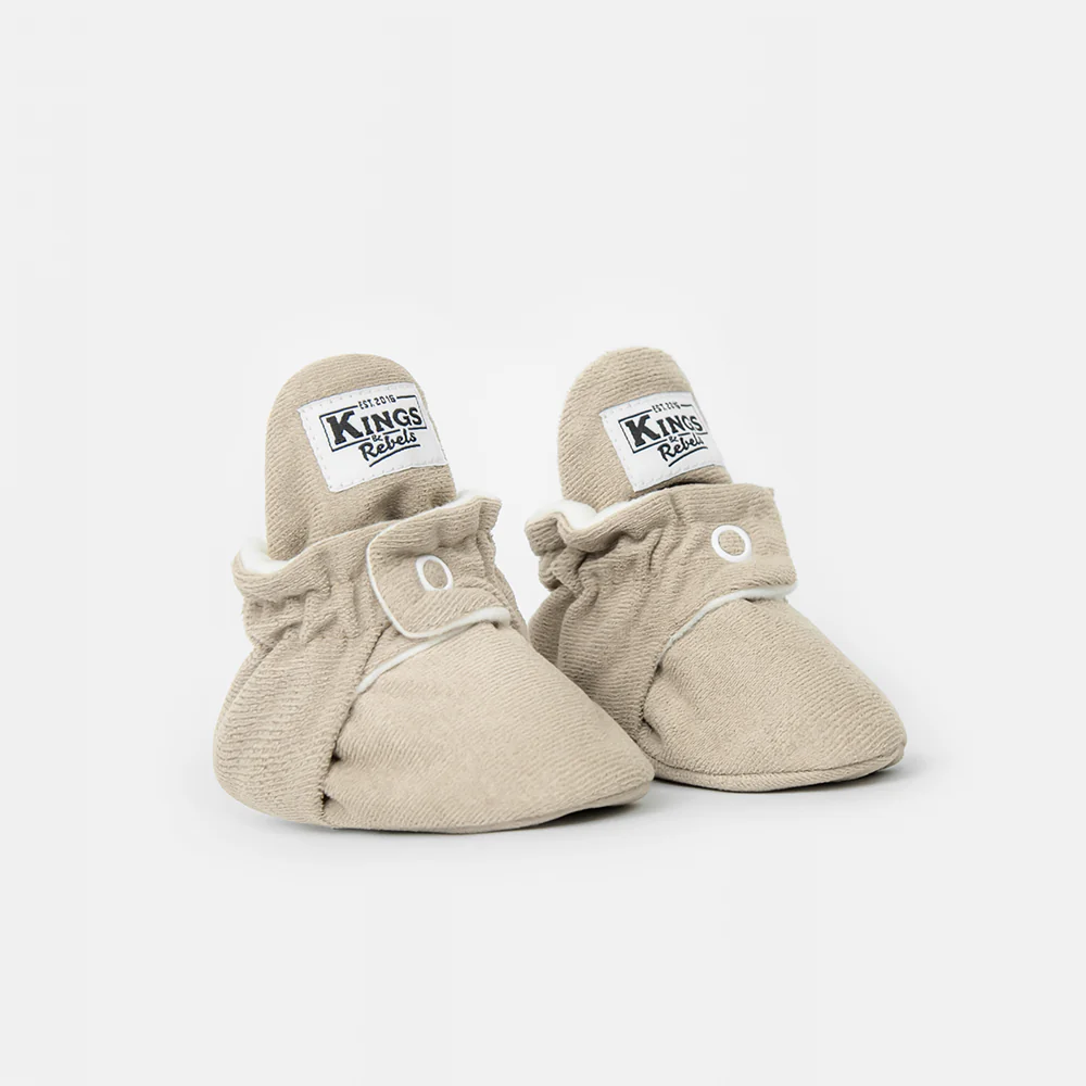 Kings & Rebels Baby Booties 'Gamuza' Ivory - Image 4