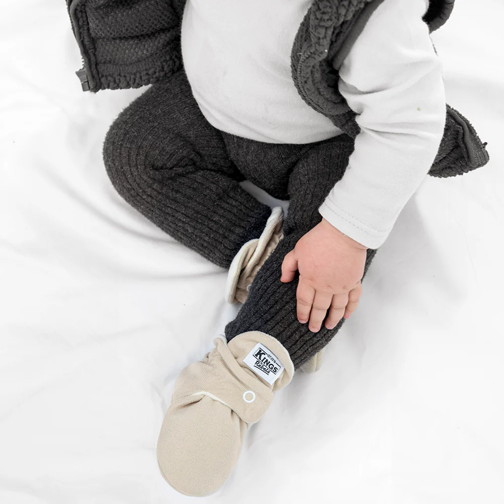 Kings & Rebels Baby Booties 'Gamuza' Ivory - Image 5