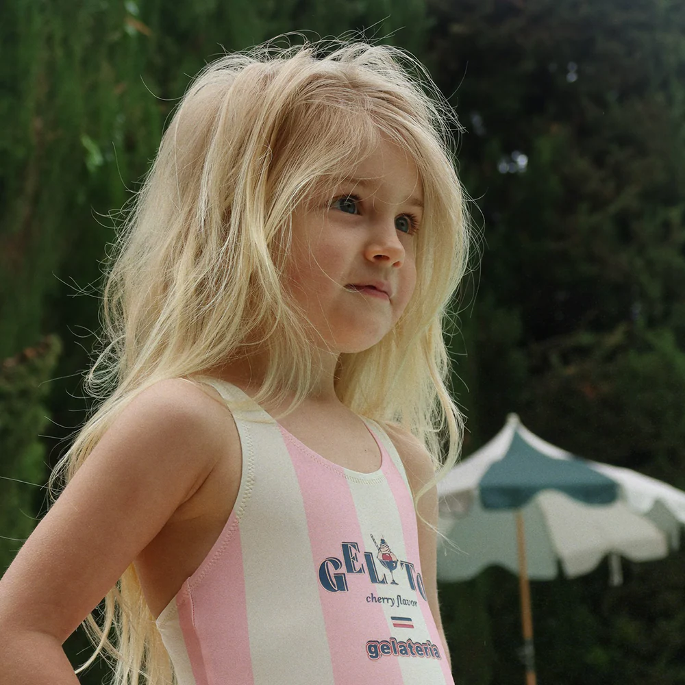 Konges Sløjd Badeanzug 'Pomia' Candy Rose Stripe - Image 7