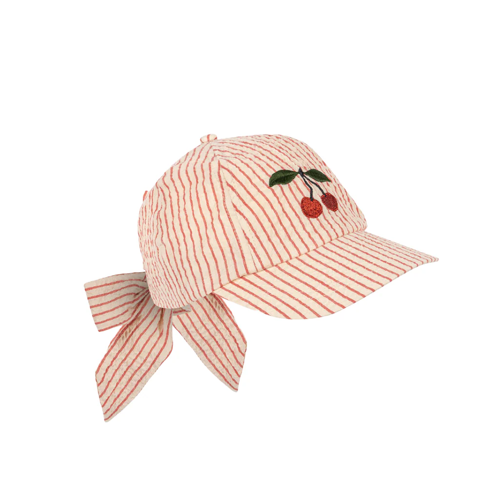 Konges Sløjd Cap 'Ellie Bow' Amour Stripe