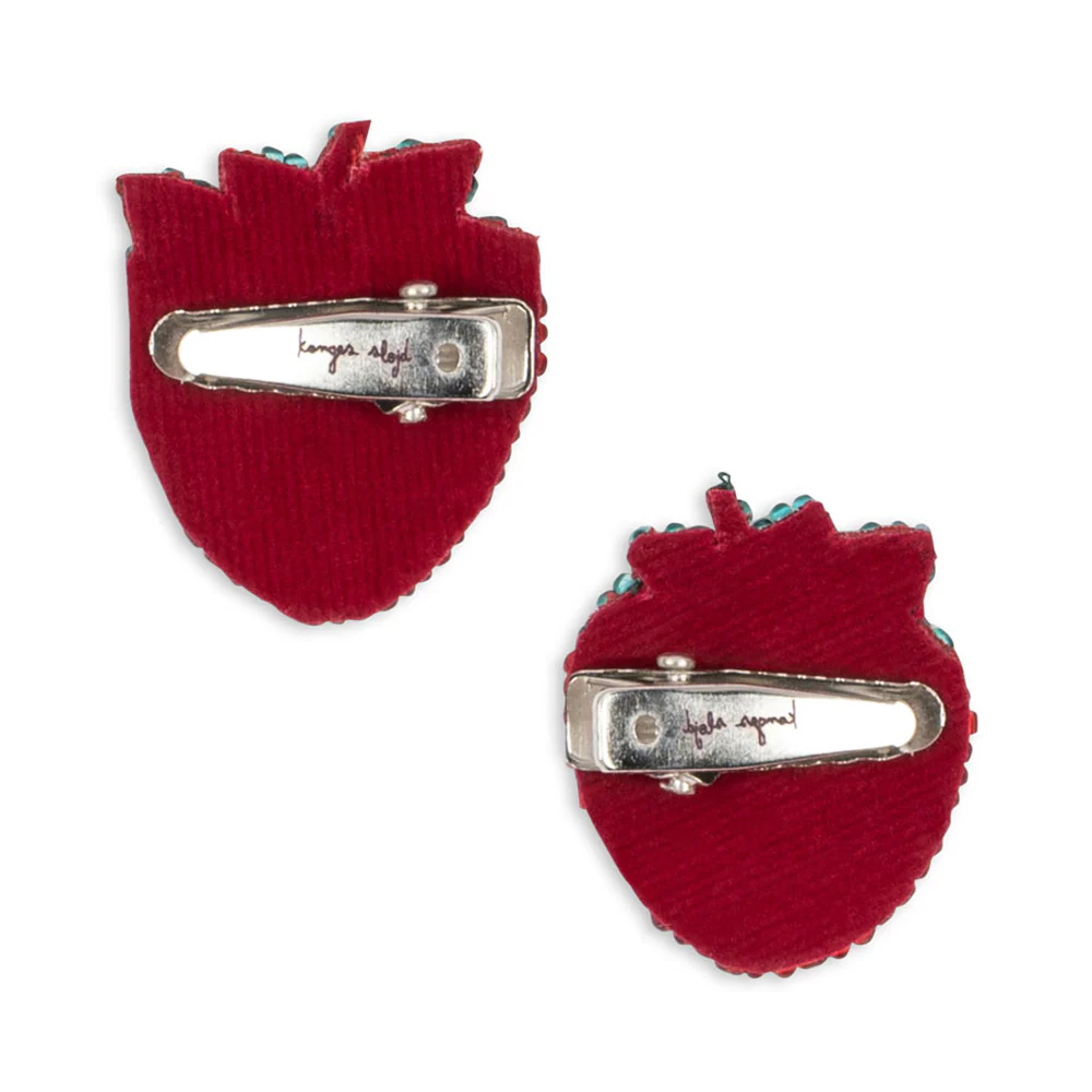 Konges Sløjd Haarclips mit Perlen Strawberry - Image 3