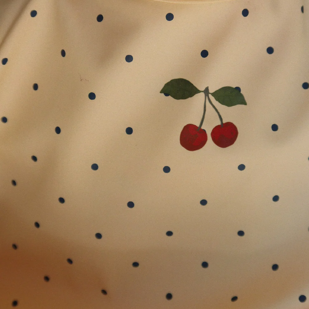 Konges Sløjd Langarm Lätzchen 2er Set Navy Dot/Rain Washed - Image 2