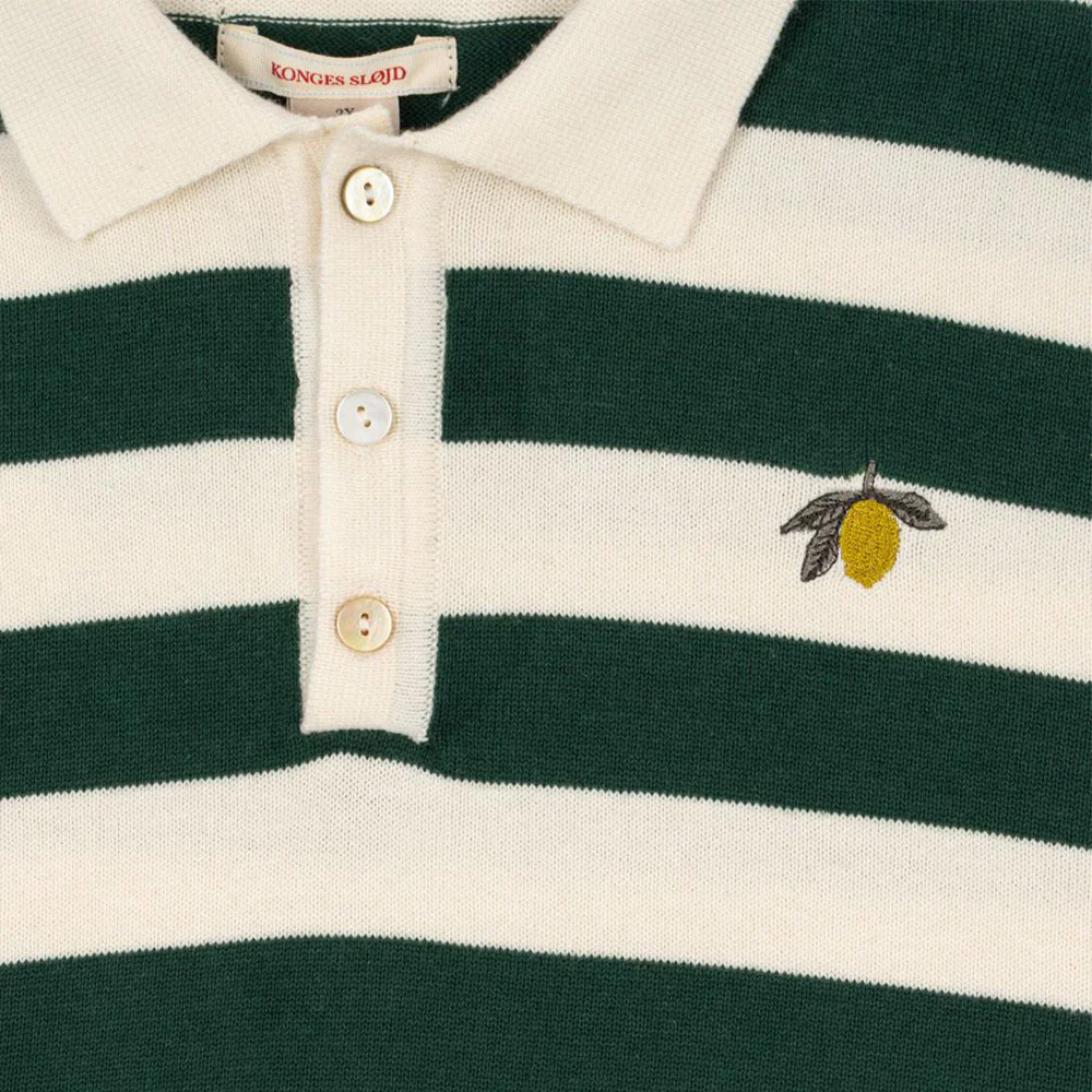 Konges Sløjd Polo Shirt mit langen Ärmeln 'Manis' Pine Grove Stripe - Image 2