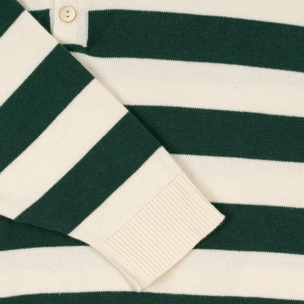 Konges Sløjd Polo Shirt mit langen Ärmeln 'Manis' Pine Grove Stripe - Image 4