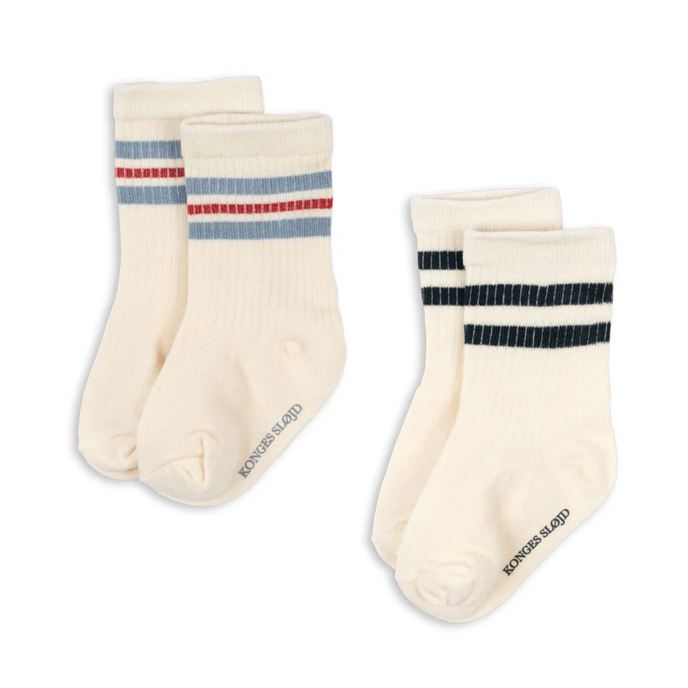 Konges Sløjd Socken 2er Pack 'Act' Optic White