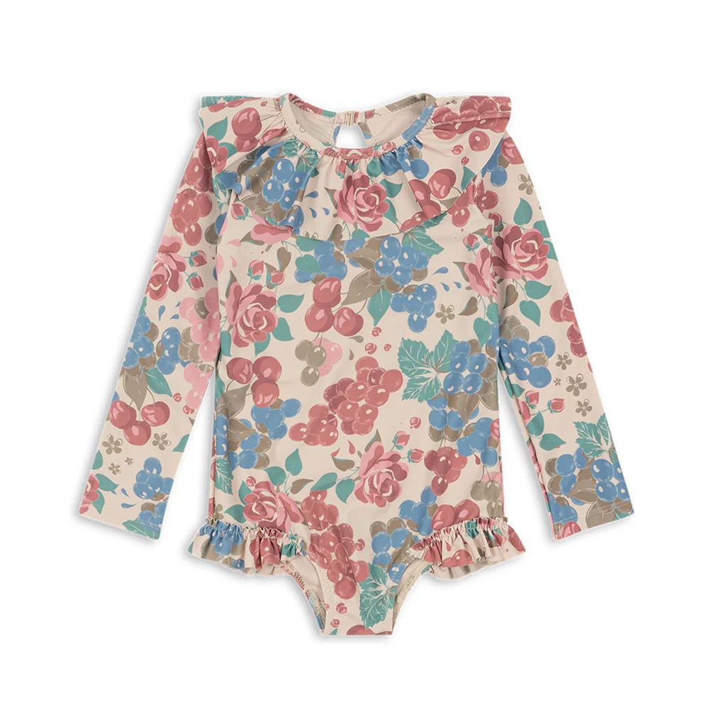 Konges Sløjd UV-Badeanzug 'Manuca Frill' Bloomiegrape - Image 2