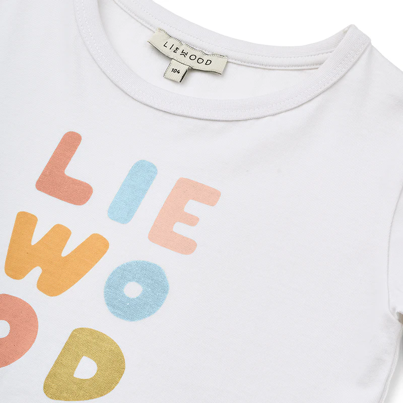 Liewood Baumwoll T-Shirt 'Apia' Pale Tuscany/Crisp White - Image 2