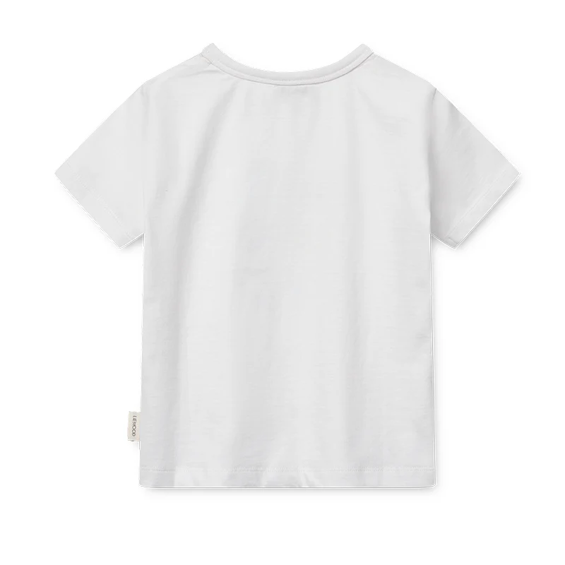 Liewood Baumwoll T-Shirt 'Apia' Pale Tuscany/Crisp White - Image 3