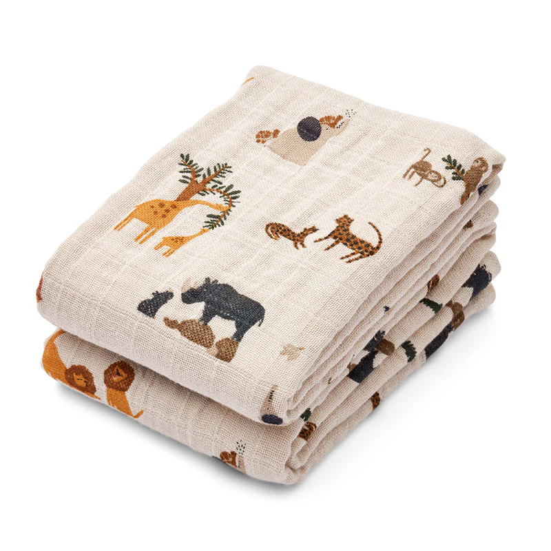 Liewood  Mulltuch 2-er Pack 'Lewis'  All Together Sandy