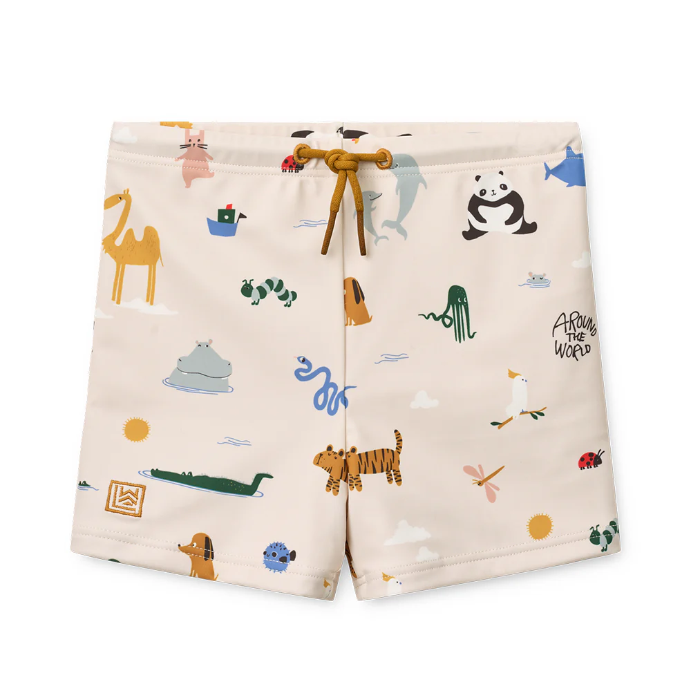 Liewood Seersucker Badeshorts 'Otto' Around the World/Sandy