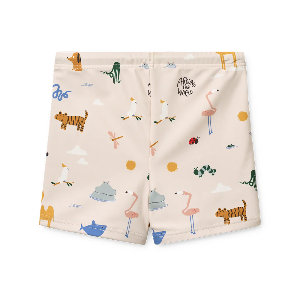 Liewood Seersucker Badeshorts 'Otto' Around the World/Sandy - Image 2