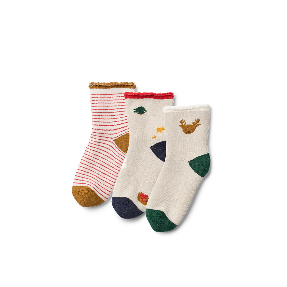 Liewood  Stoppersocken/Anti-Rutsch Socken 'Eloy' 3er Pack  Holiday/Sandy