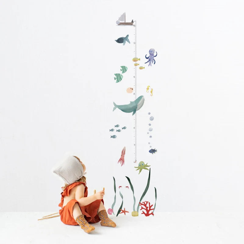 MIMI`lou  Wandsticker Messlatte 'L'OCEAN'  Bunt