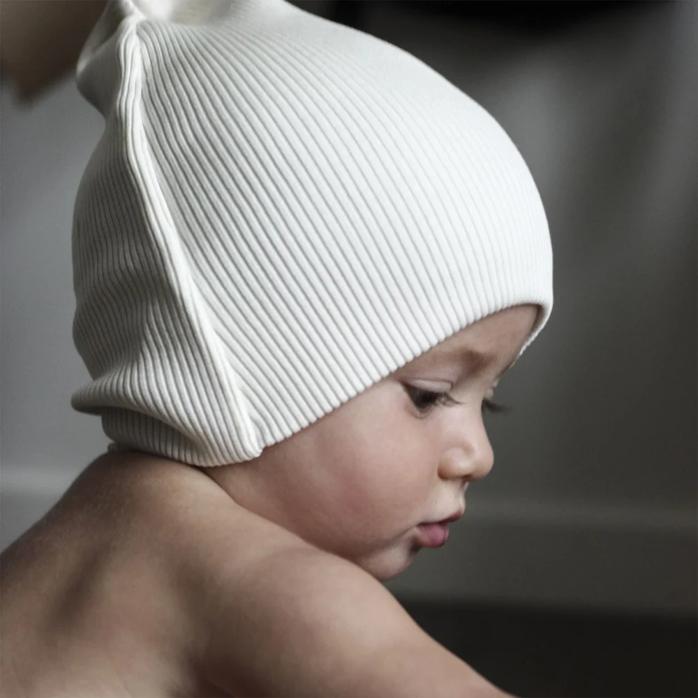 Minimalisma Babymütze aus Seide/Baumwolle 'Bambi' Cream - Image 3