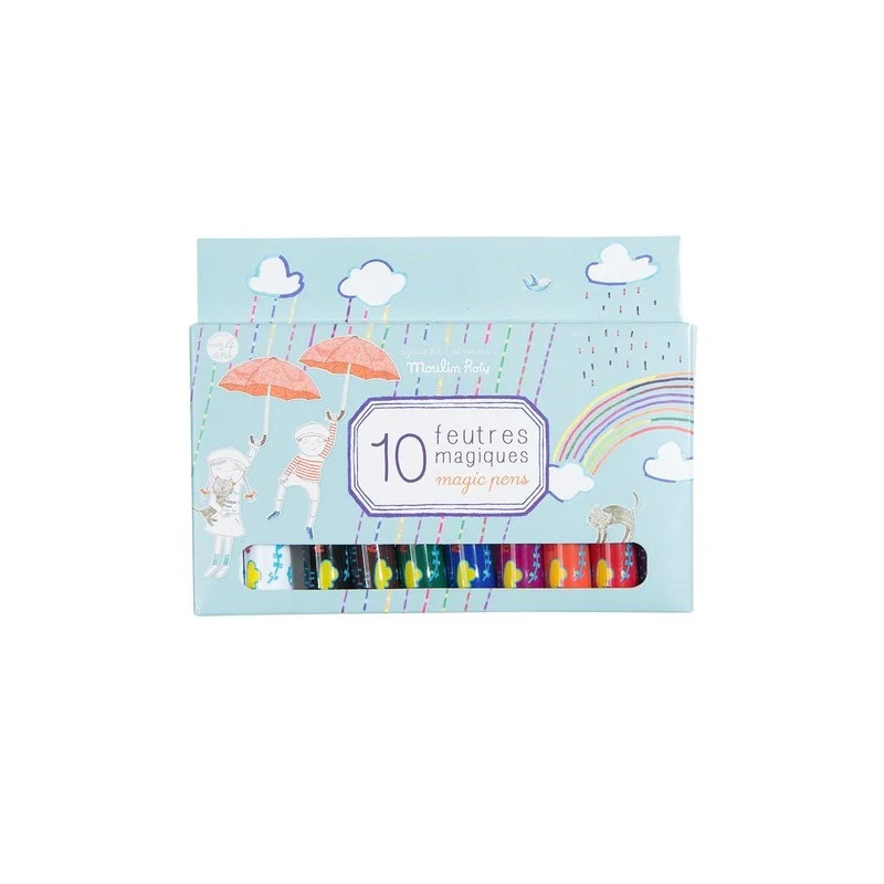 Moulin Roty  Magische Filzstifte 10er Pack  Multi