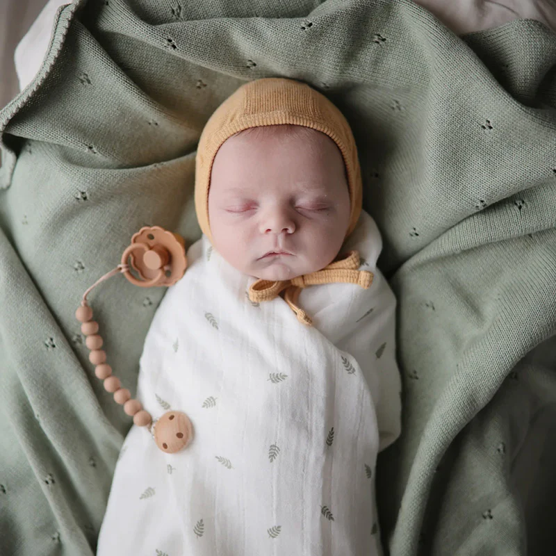 Mushie  Musselin Swaddle  Leaves - Image 2