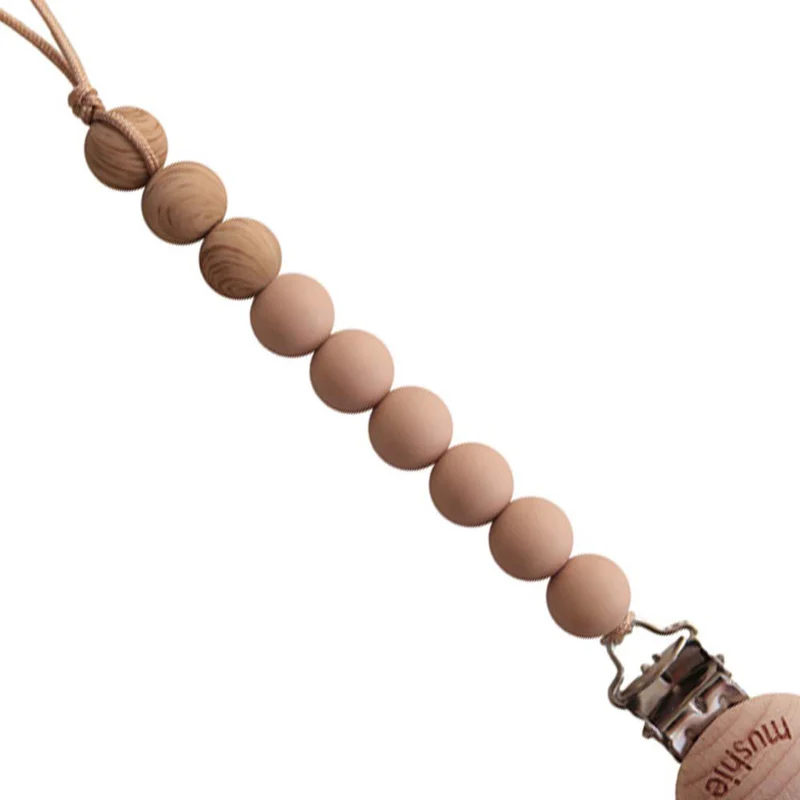 Mushie  Schnullerkette 'Eva'  Pale Taupe - Image 4