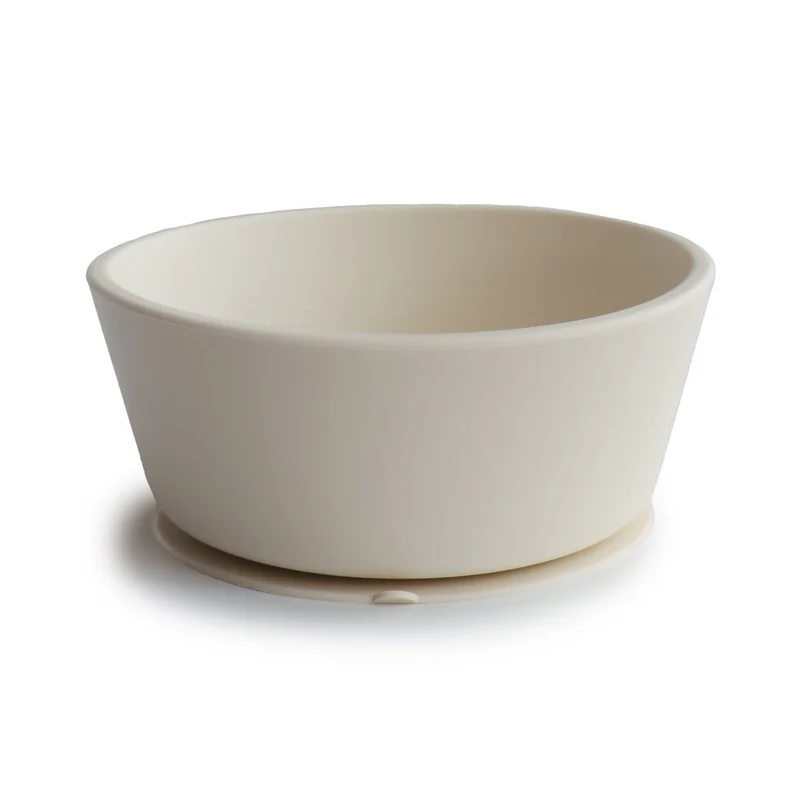 Mushie Silikon Schüssel mit Saugnapf Ivory