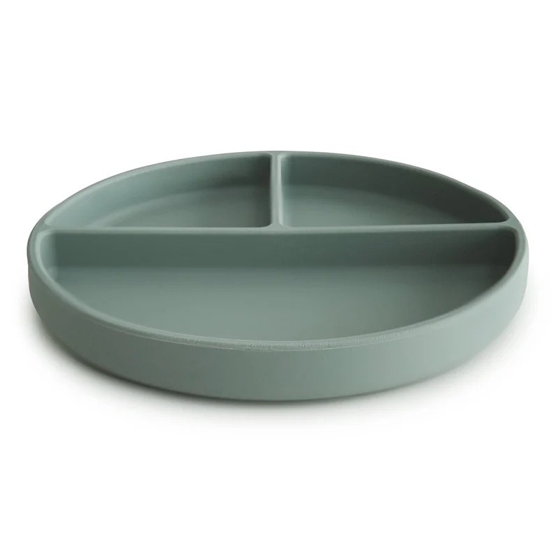 Mushie Silikon Teller mit Saugnapf Cambridge Blue - Image 3