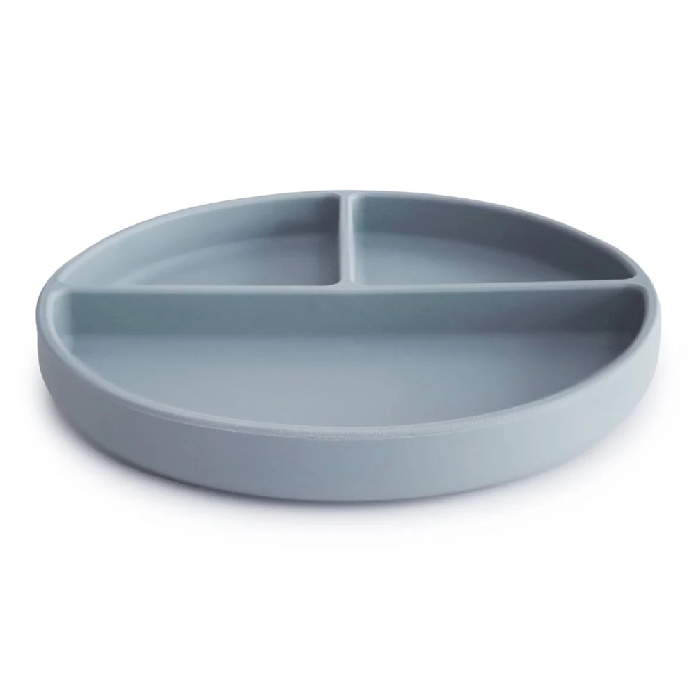 Mushie Silikon Teller mit Saugnapf Powder Blue - Image 2